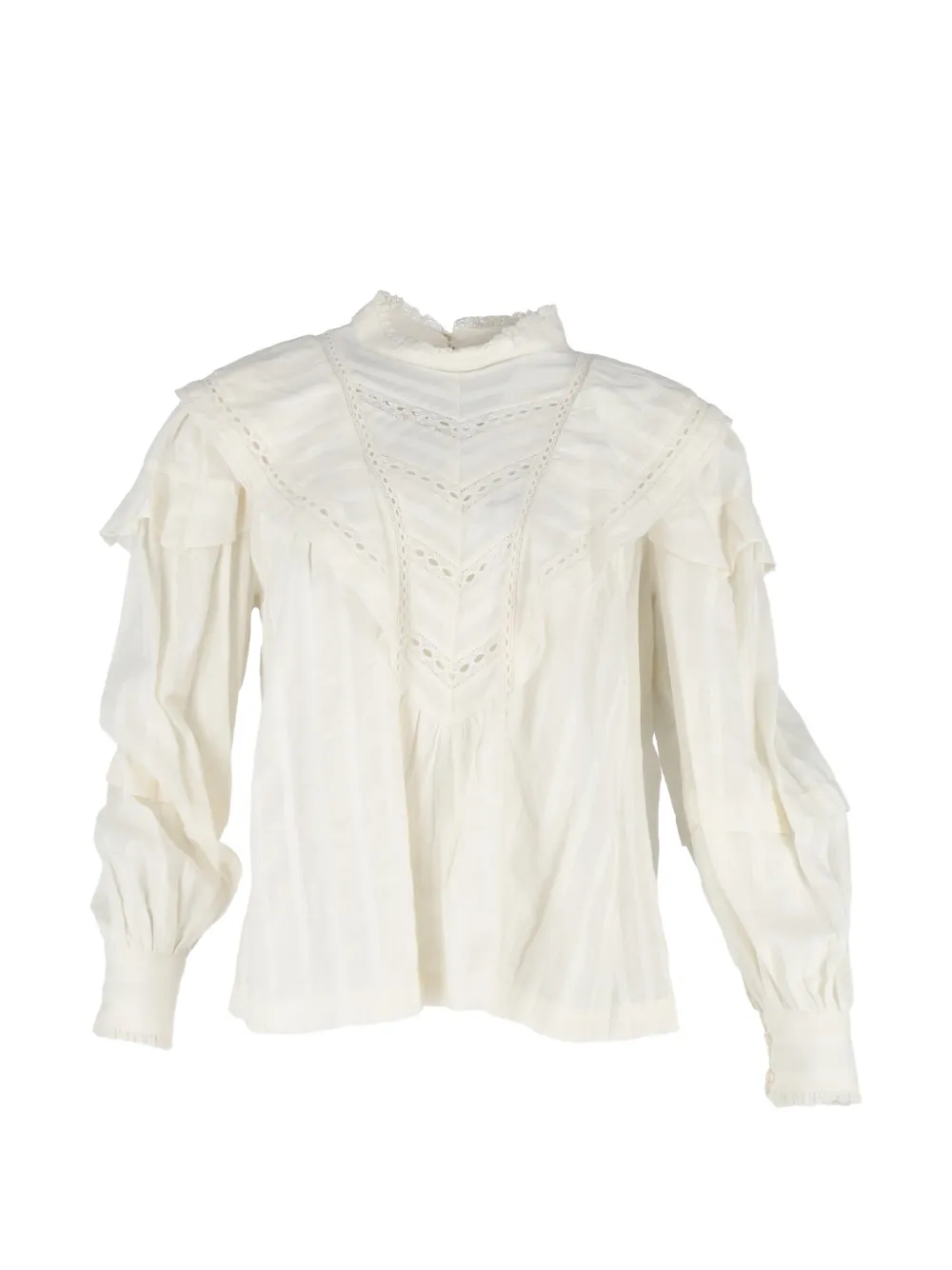 Isabel Marant Vintage Reign long-sleeve blouse - Bianco