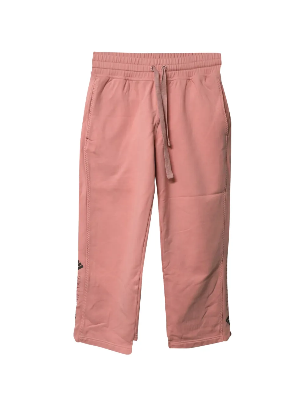 adidas by Stella McCartney logo-detail cropped track pants - Rosa