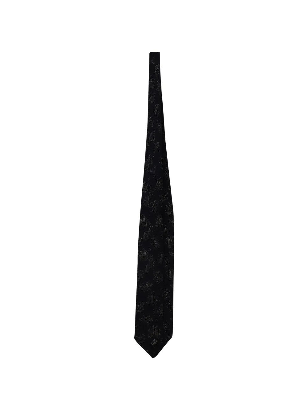 Giorgio Armani Pre-Owned printed silk tie - Nero