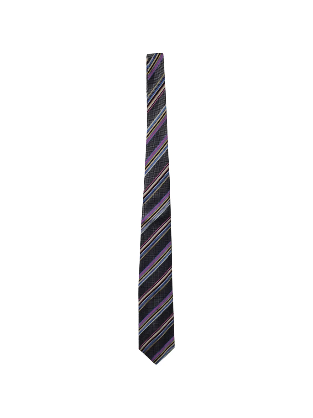 Versace Pre-Owned striped silk tie - Nero