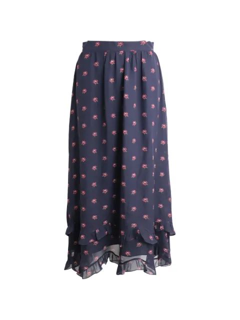 Vilshenko floral-print pleated maxi skirt
