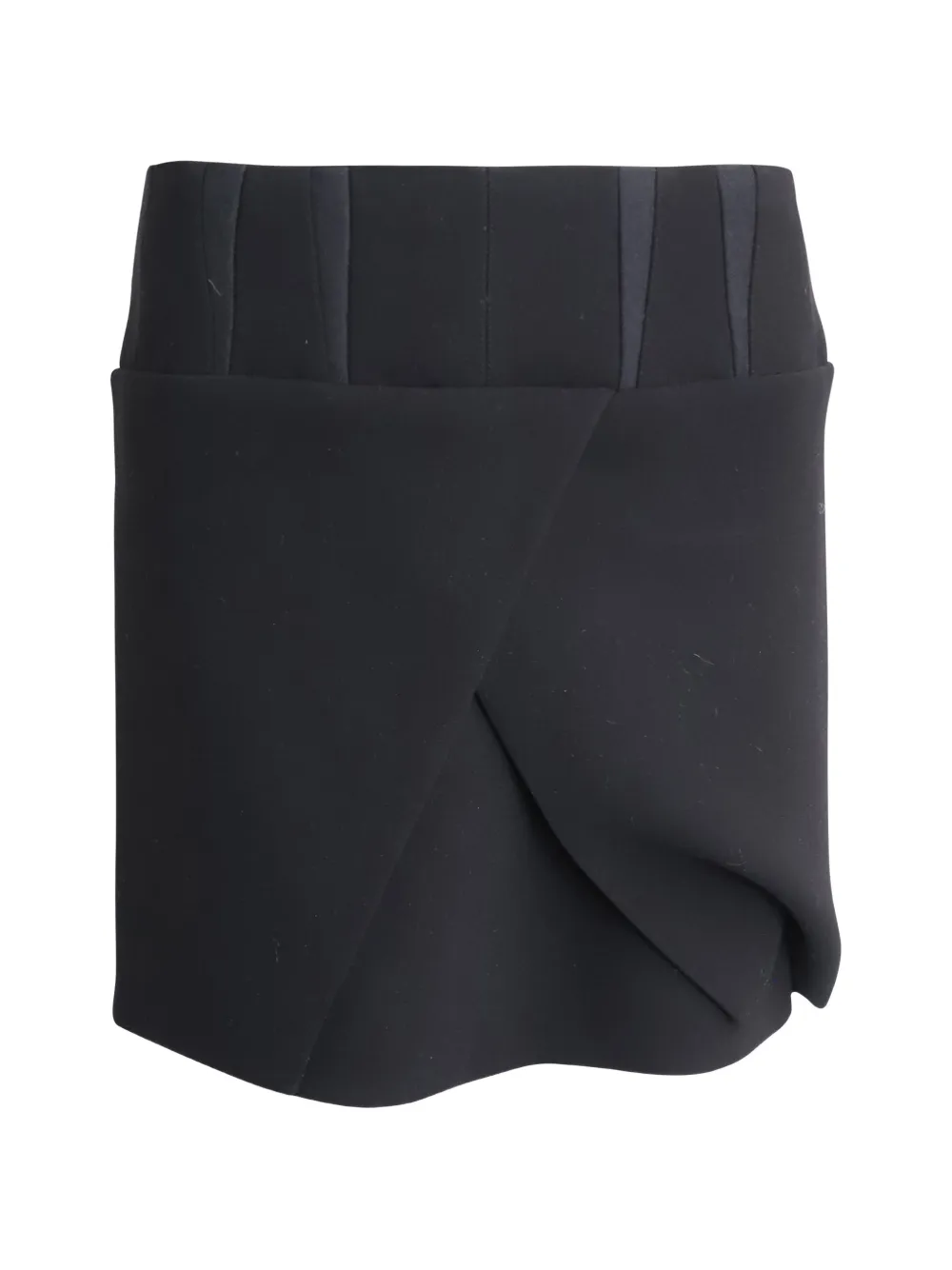 Balenciaga Pre-Owned overlapping-detail mini skirt - Nero