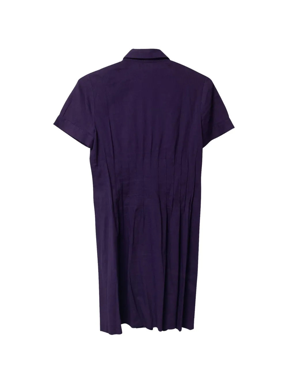 Pleated Linen Mini Dress