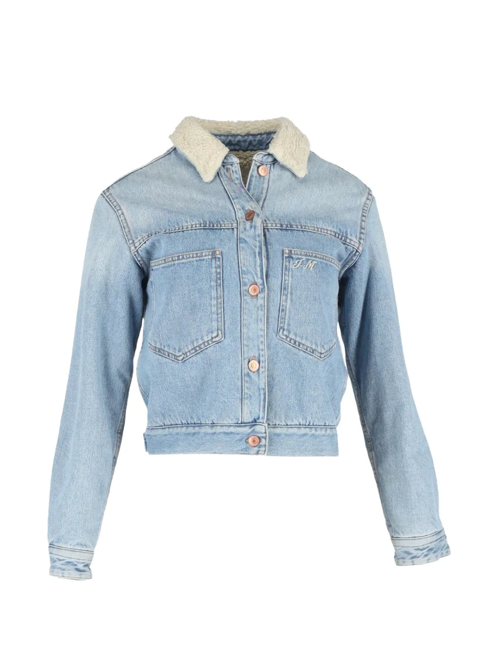 Isabel Marant Vintage logo-embroidered Denim Jacket | Blue | FARFETCH