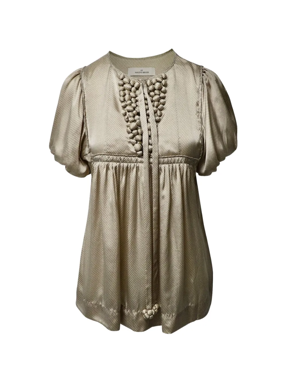 By Malene Birger puff-sleeved empire-line blouse - Oro