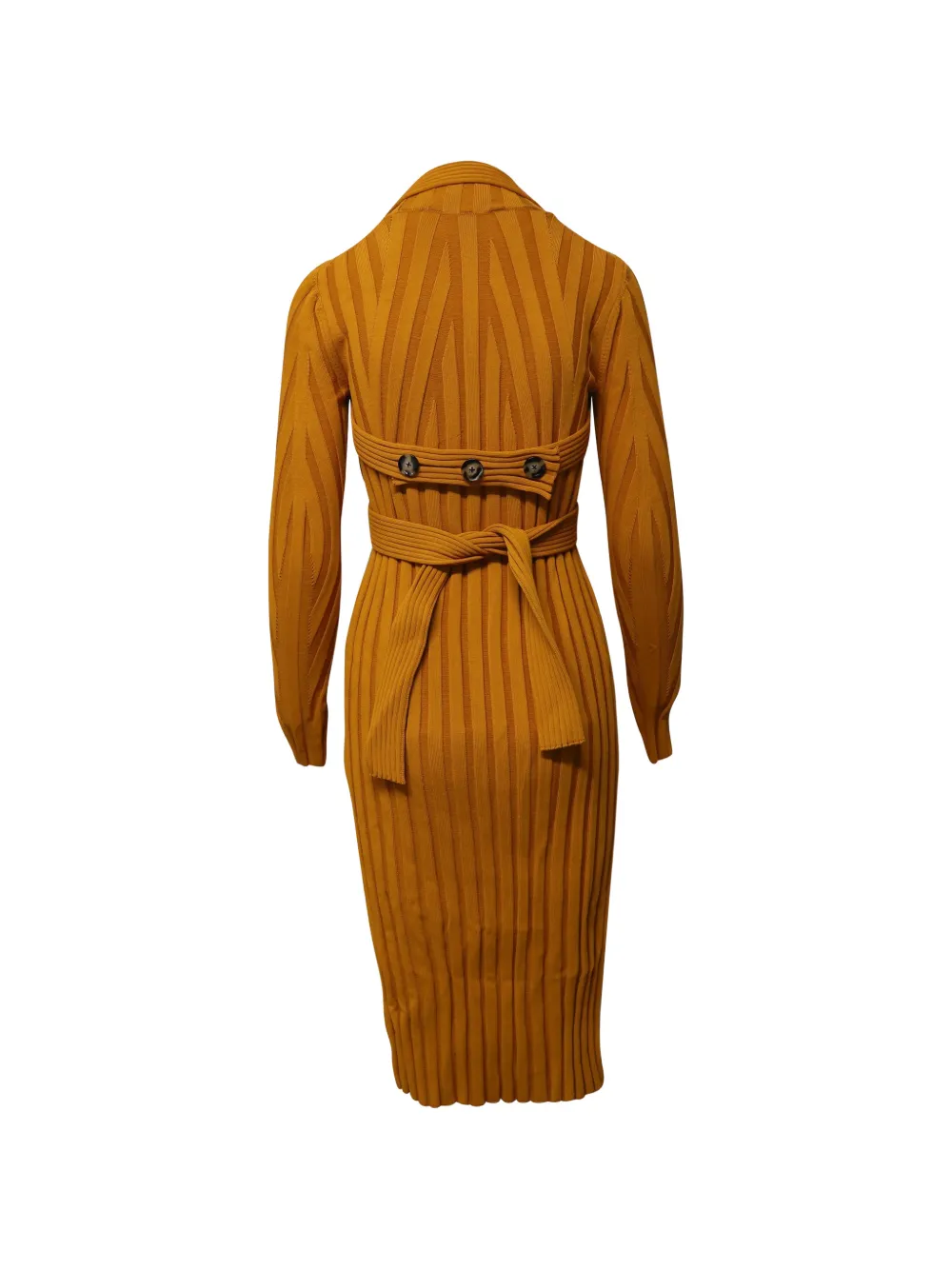 Proenza Schouler rib long-sleeve dress - Arancione