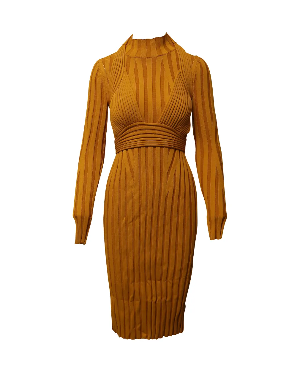 未使用タグ＊ Proenza Schouler　ワンピース Proenza Schouler ロングスリーブ リブドレス | オレンジ | FARFETCH JP