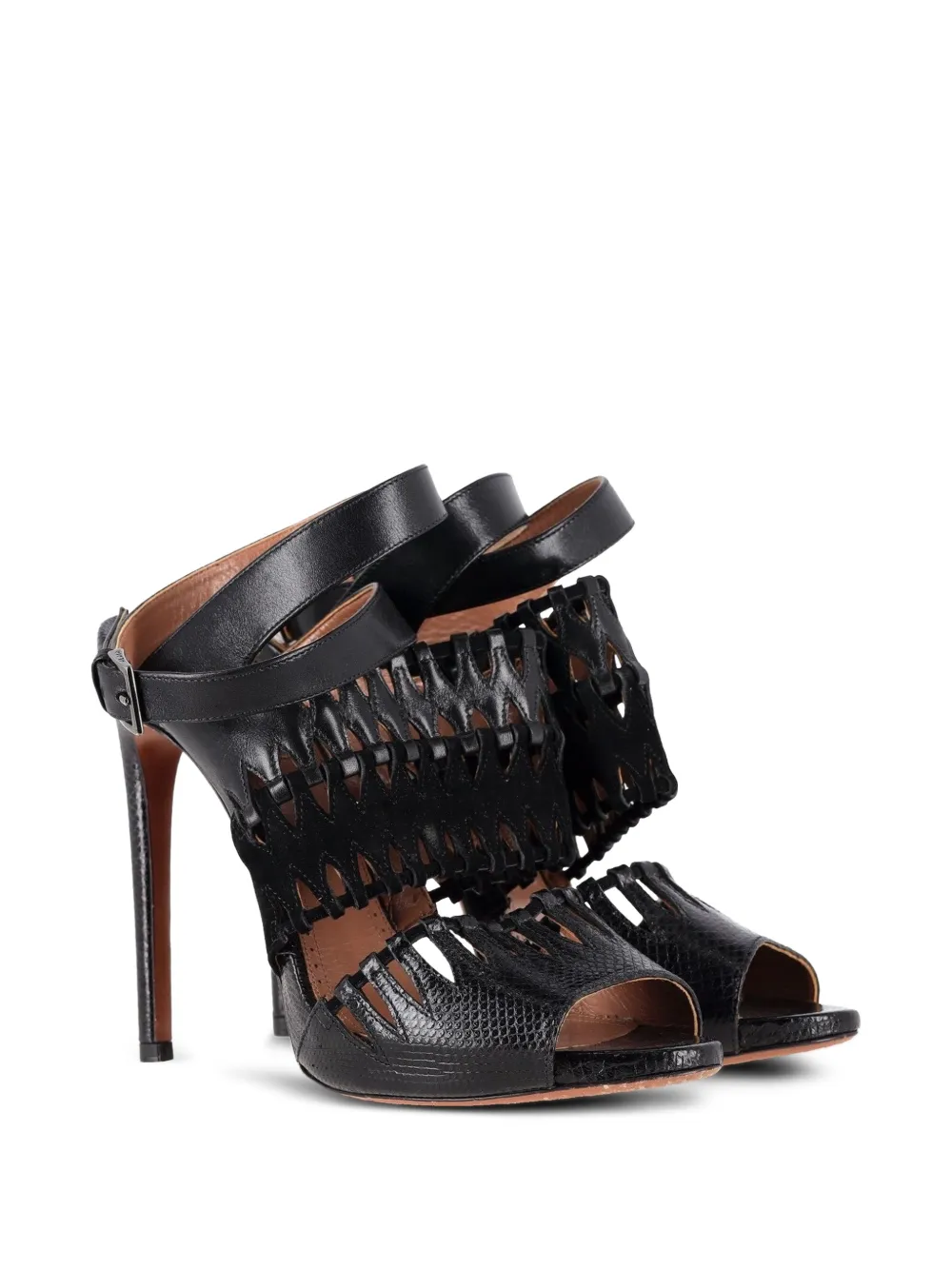 Cut-Out Ankle-Strap Sandals