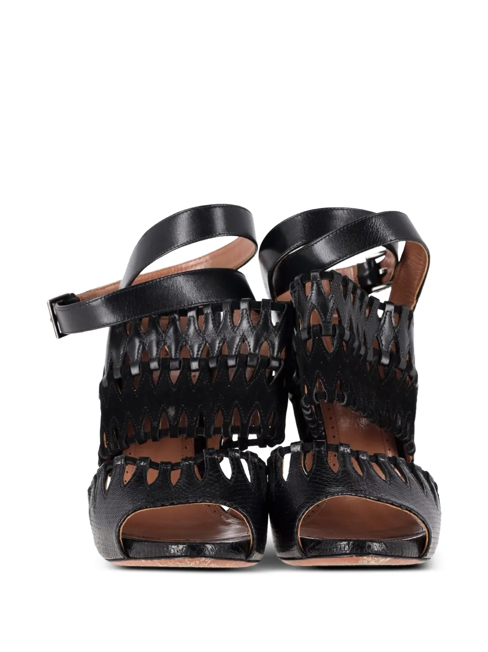Cut-Out Ankle-Strap Sandals