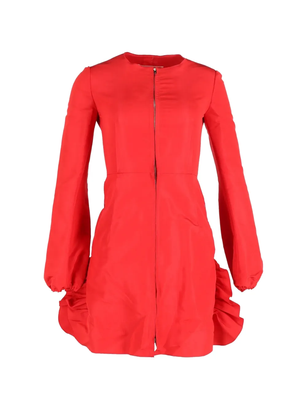 Giambattista Valli Vintage zip-front ruffled mini dress - Rosso