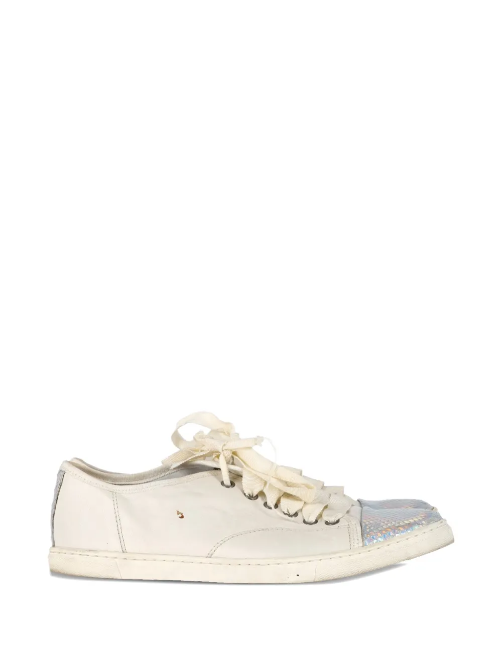 Lanvin Pre-Owned snakeskin-effect sneakers - Toni neutri