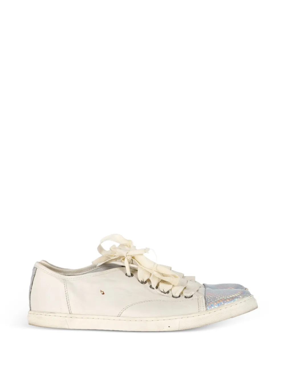 Lanvin Pre-Owned snakeskin-effect sneakers - Toni neutri