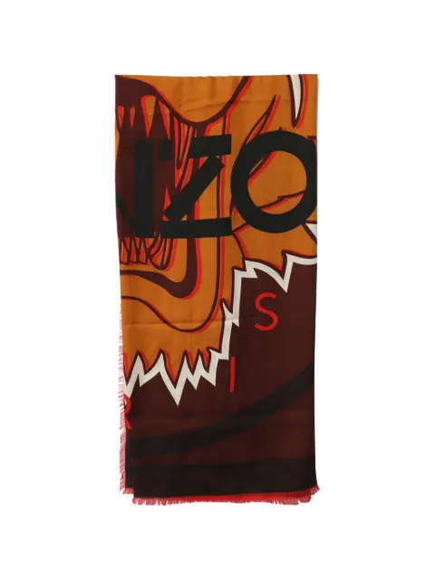 Kenzo Pre-Owned tiger-embellishment scarf
