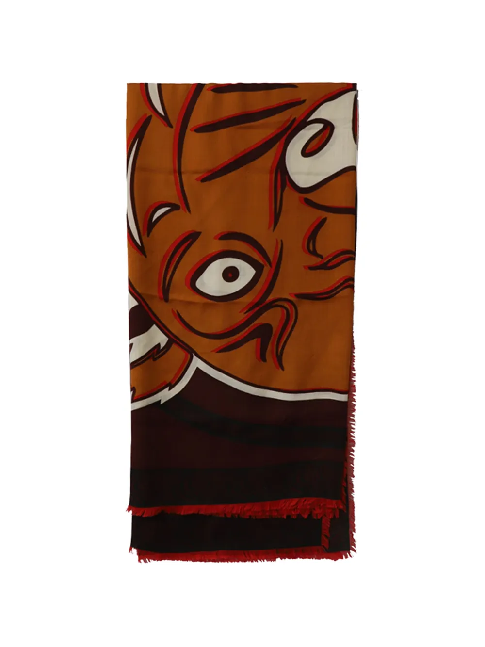  Kenzo Pre-owned Tiger-embellishment Scarf - Brown 