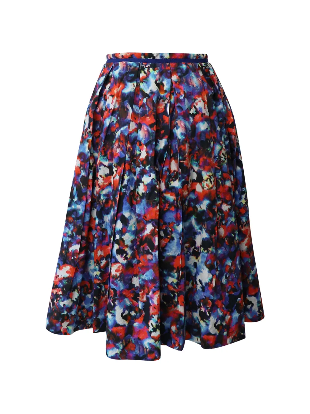Abstract-Pattern Midi Skirt