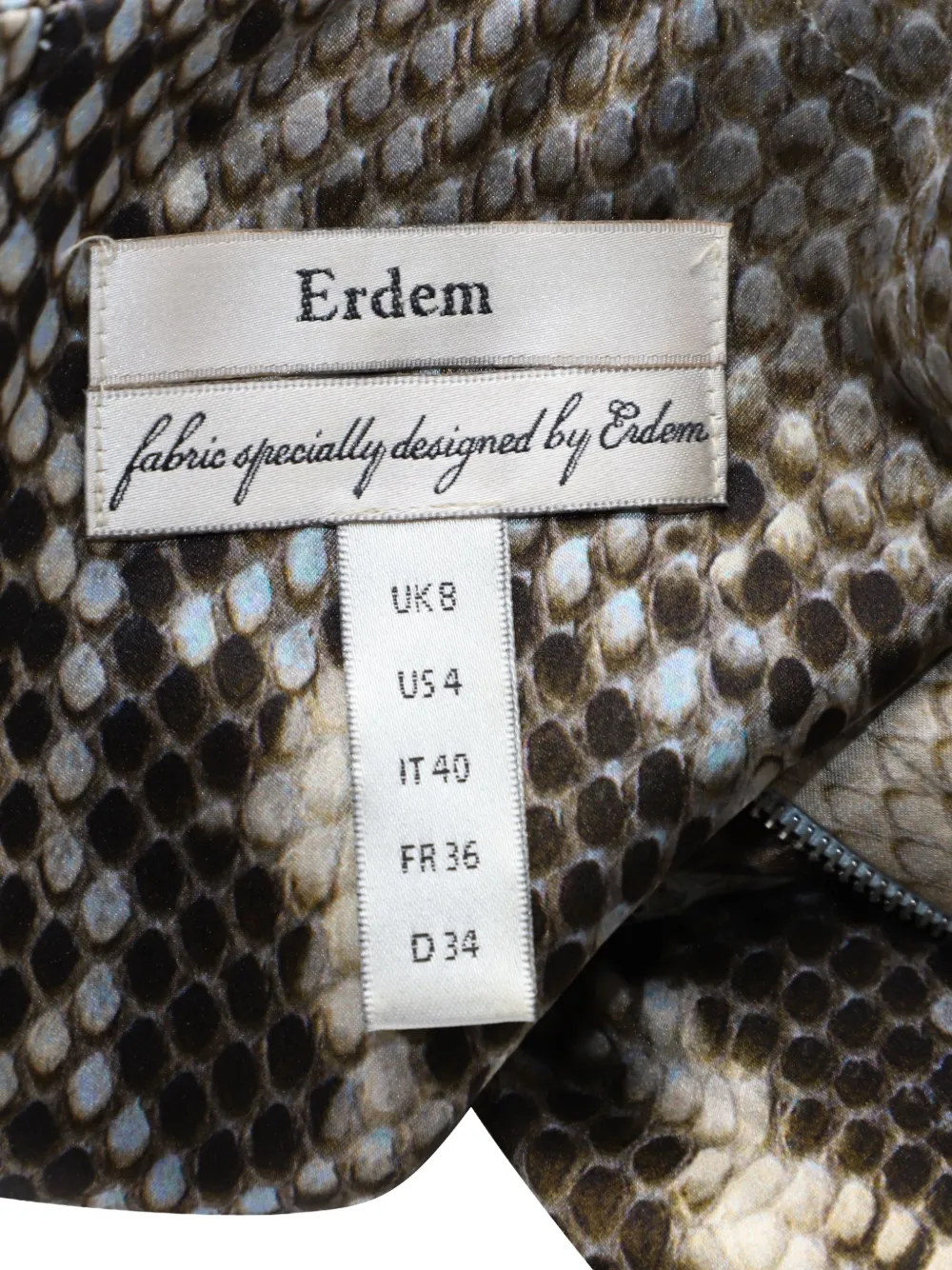 Snakeskin-Print Midi Dress