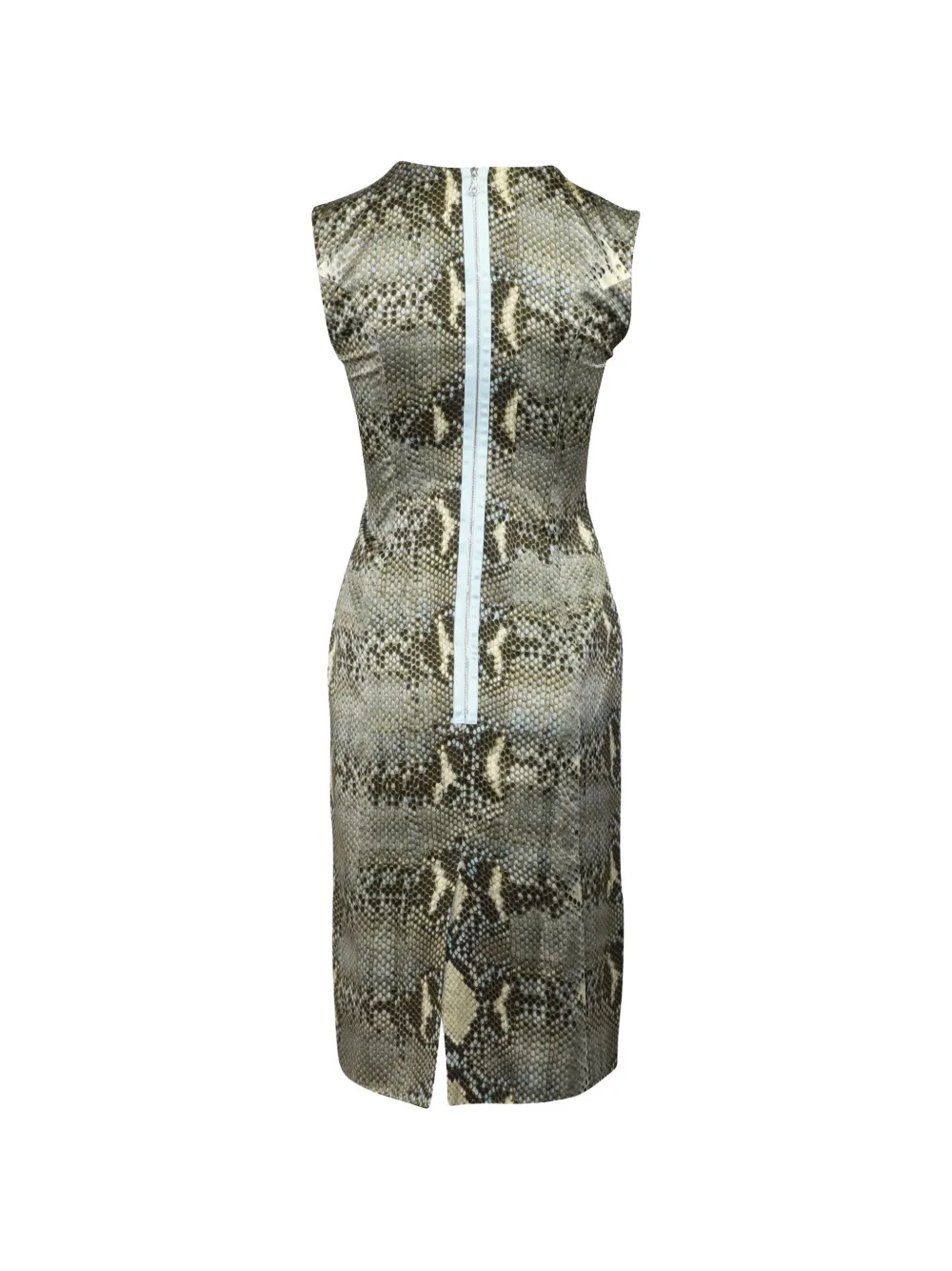 Snakeskin-Print Midi Dress
