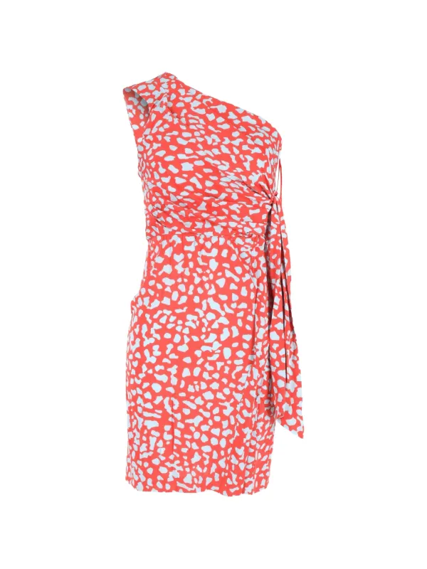 Diane Von Furstenberg Vintage Agatha one-shoulder Mini Dress | Red |  FARFETCH ID