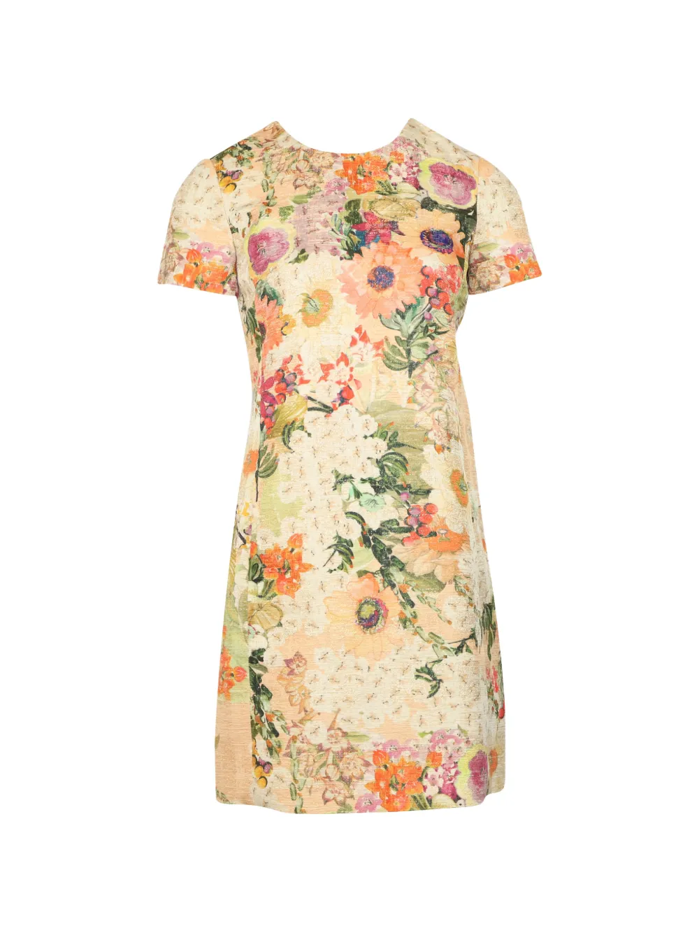 Tory Burch floral-print mini dress - Toni neutri