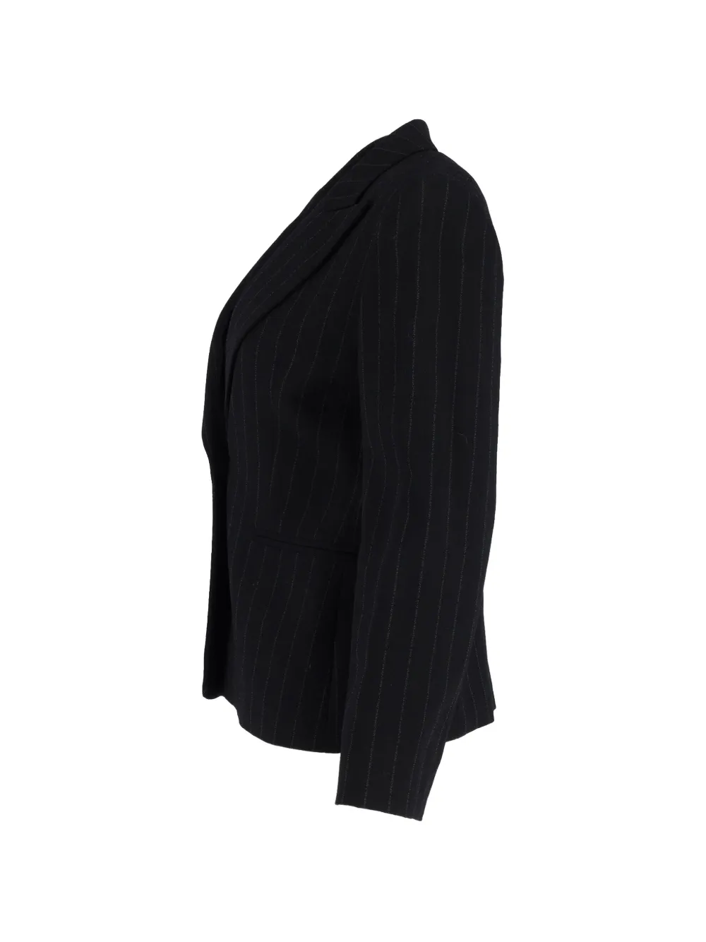 Striped Peaked-Lapel Blazer