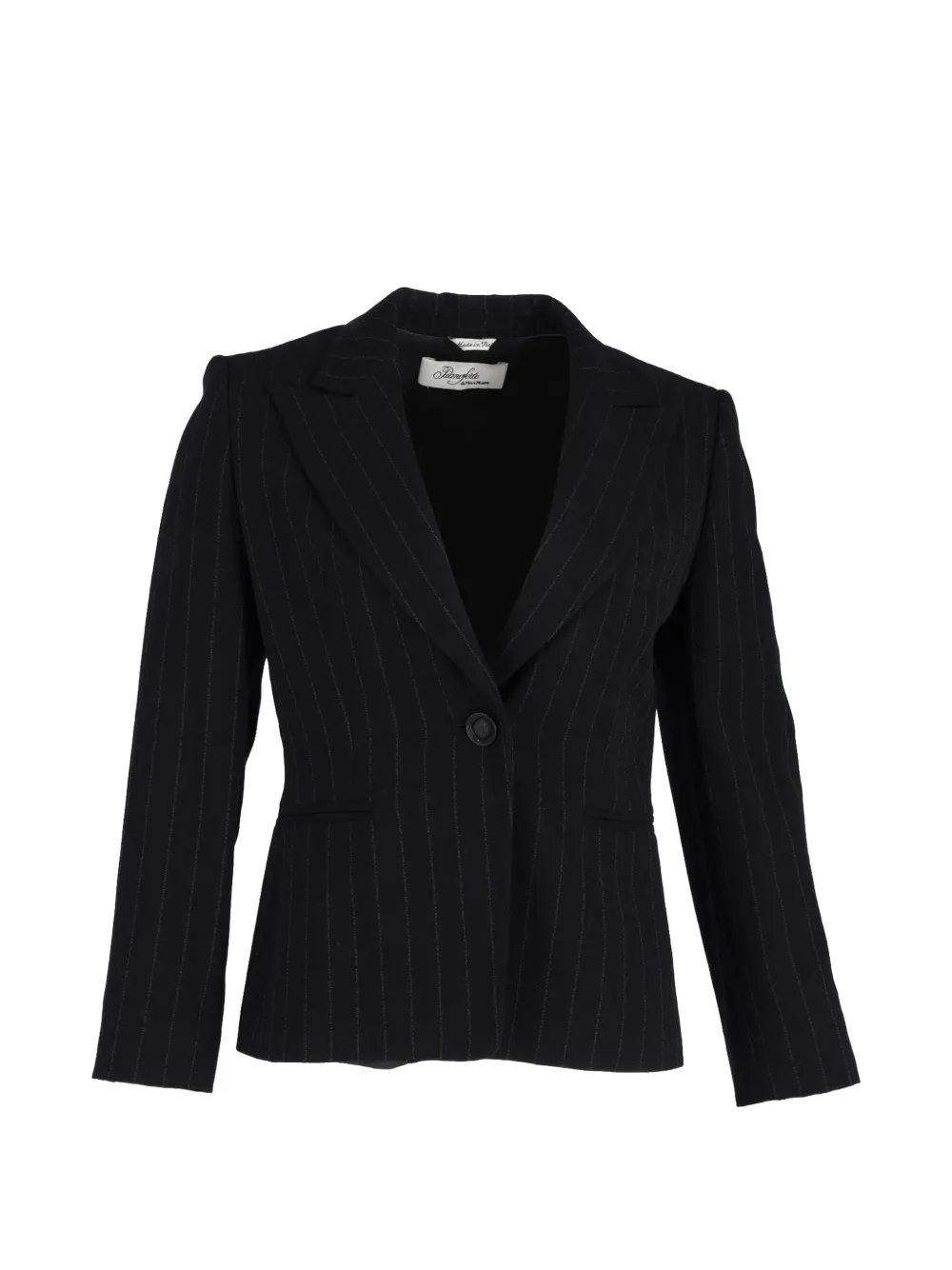 Max Mara striped peaked-lapel blazer - Nero