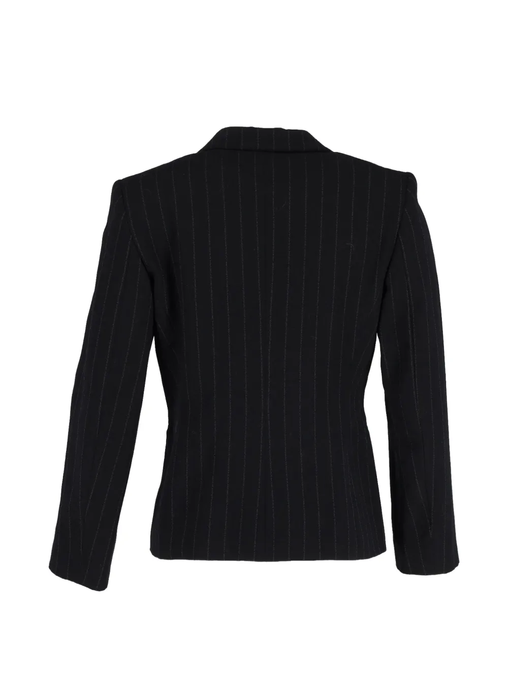 Striped Peaked-Lapel Blazer