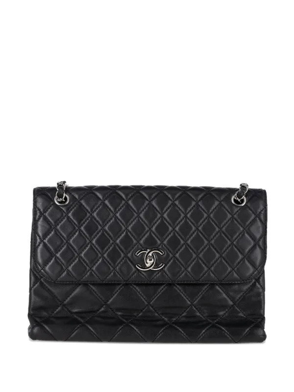 CHANEL Pre-Owned マトラッセ レザー ショルダーバッグ マキシ