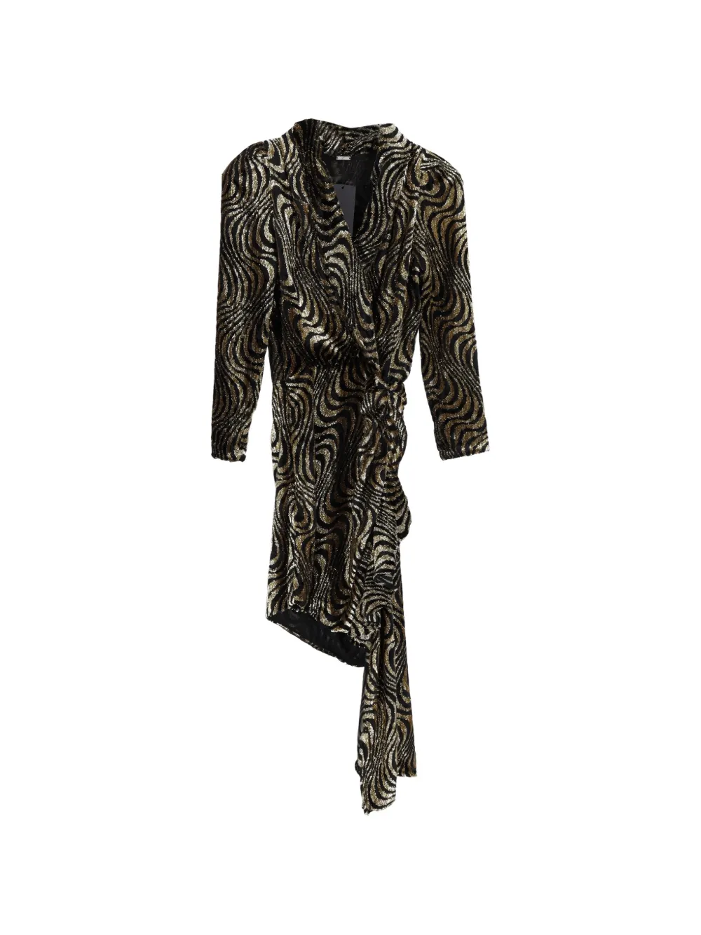 Dodo Bar Or asymmetric striped mini dress - Nero