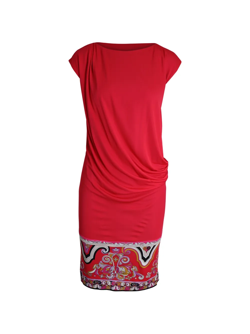 PUCCI Pre-Owned draping print dress - Rosso