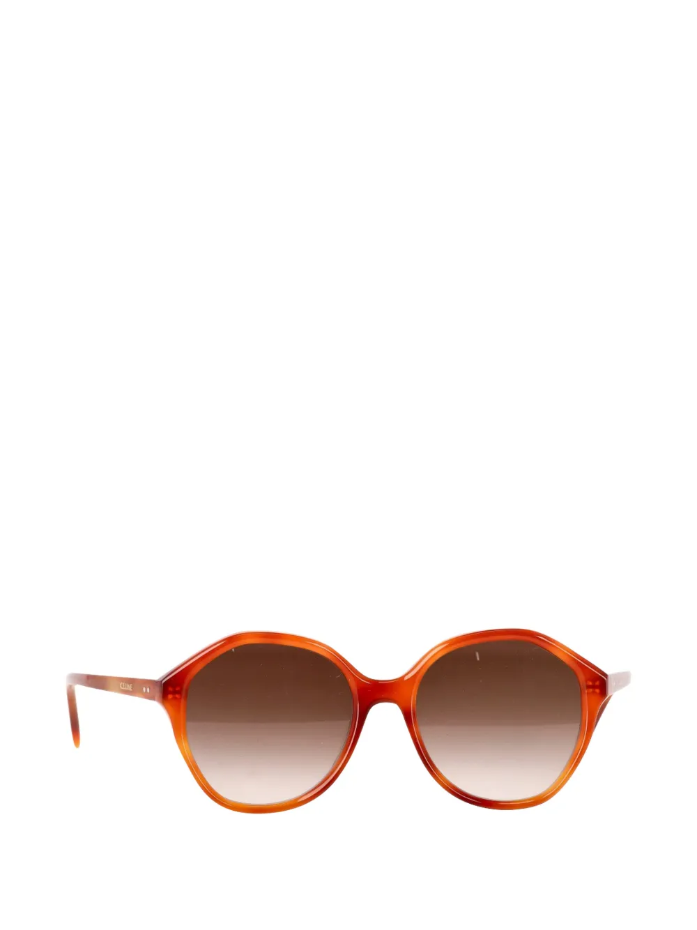 Celine Pre-Owned round tortoiseshell sunglasses - Arancione
