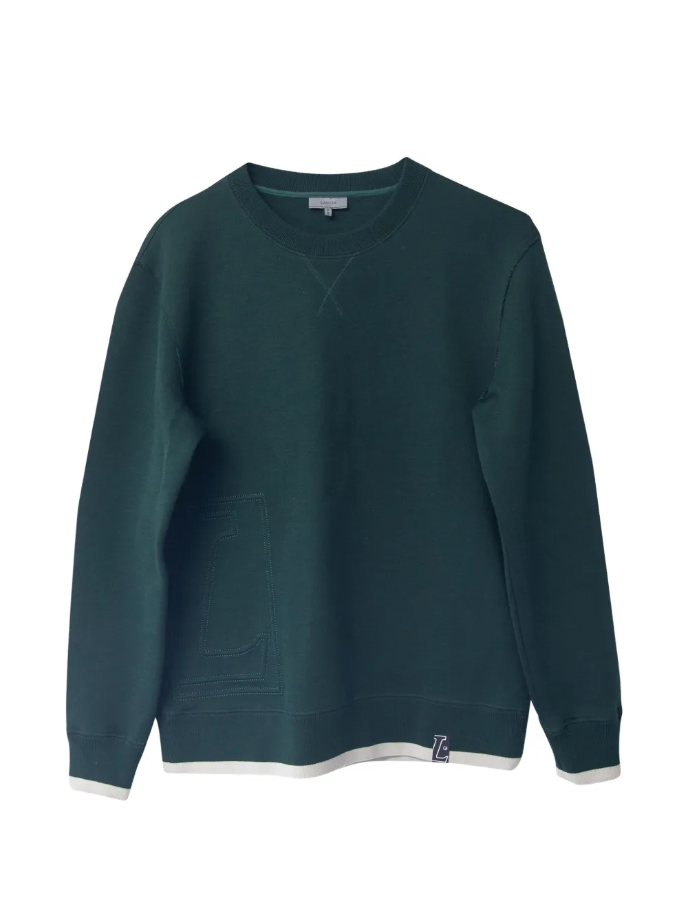 Lanvin Pre-Owned logo-embroidered sweatshirt - Verde