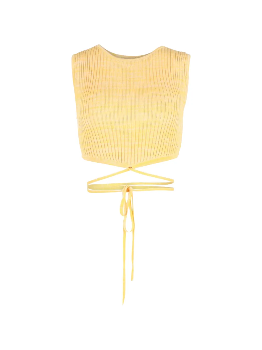 Christopher Esber wrap-tie crop top - Giallo