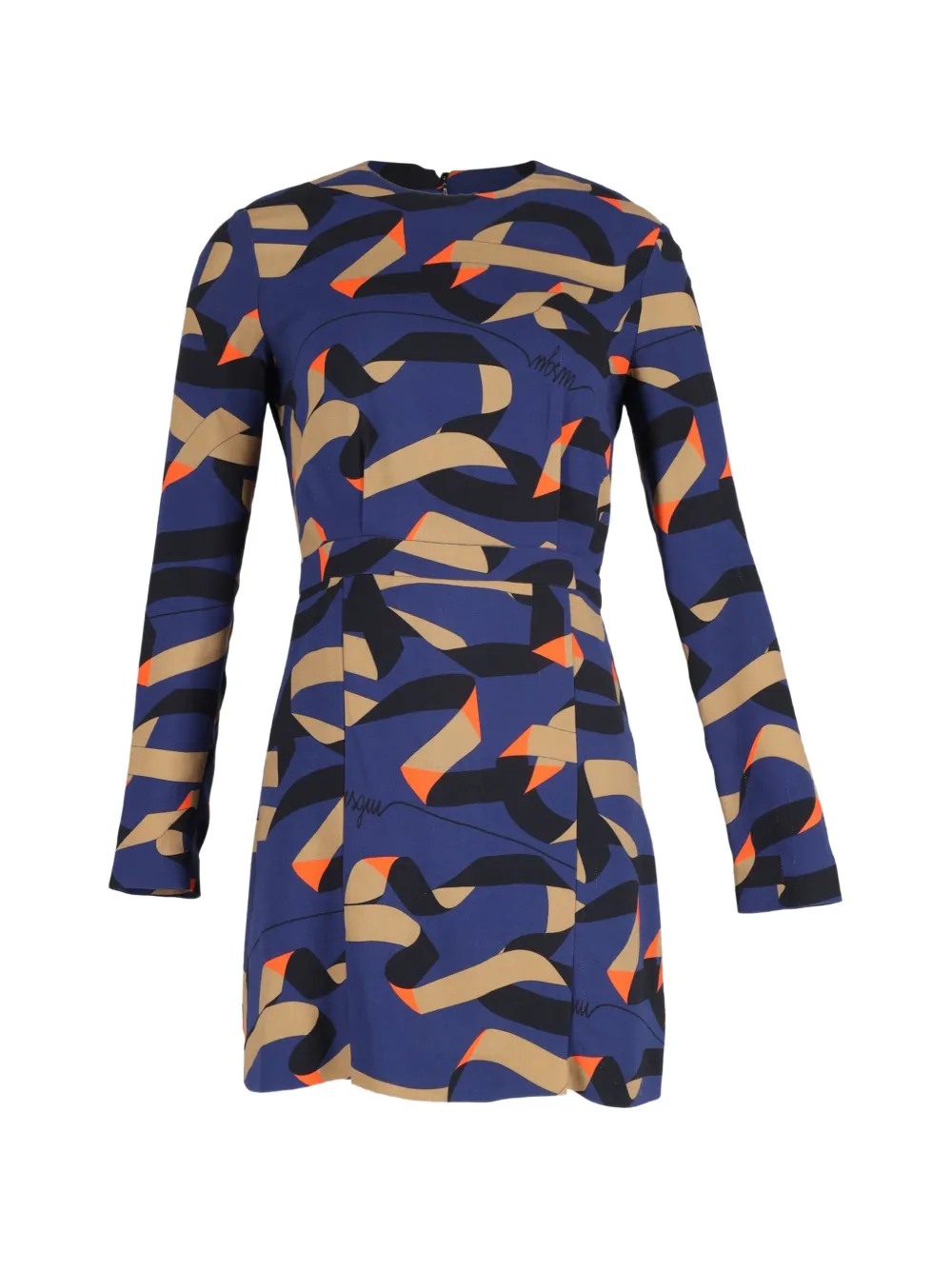 MSGM graphic-pattern mini dress - Blu