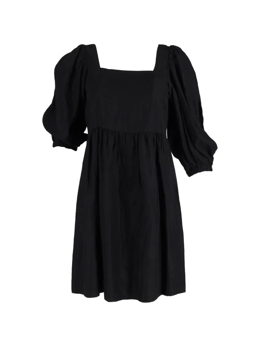 Ba&Sh Palavia square-neck puff-sleeve dress - Nero