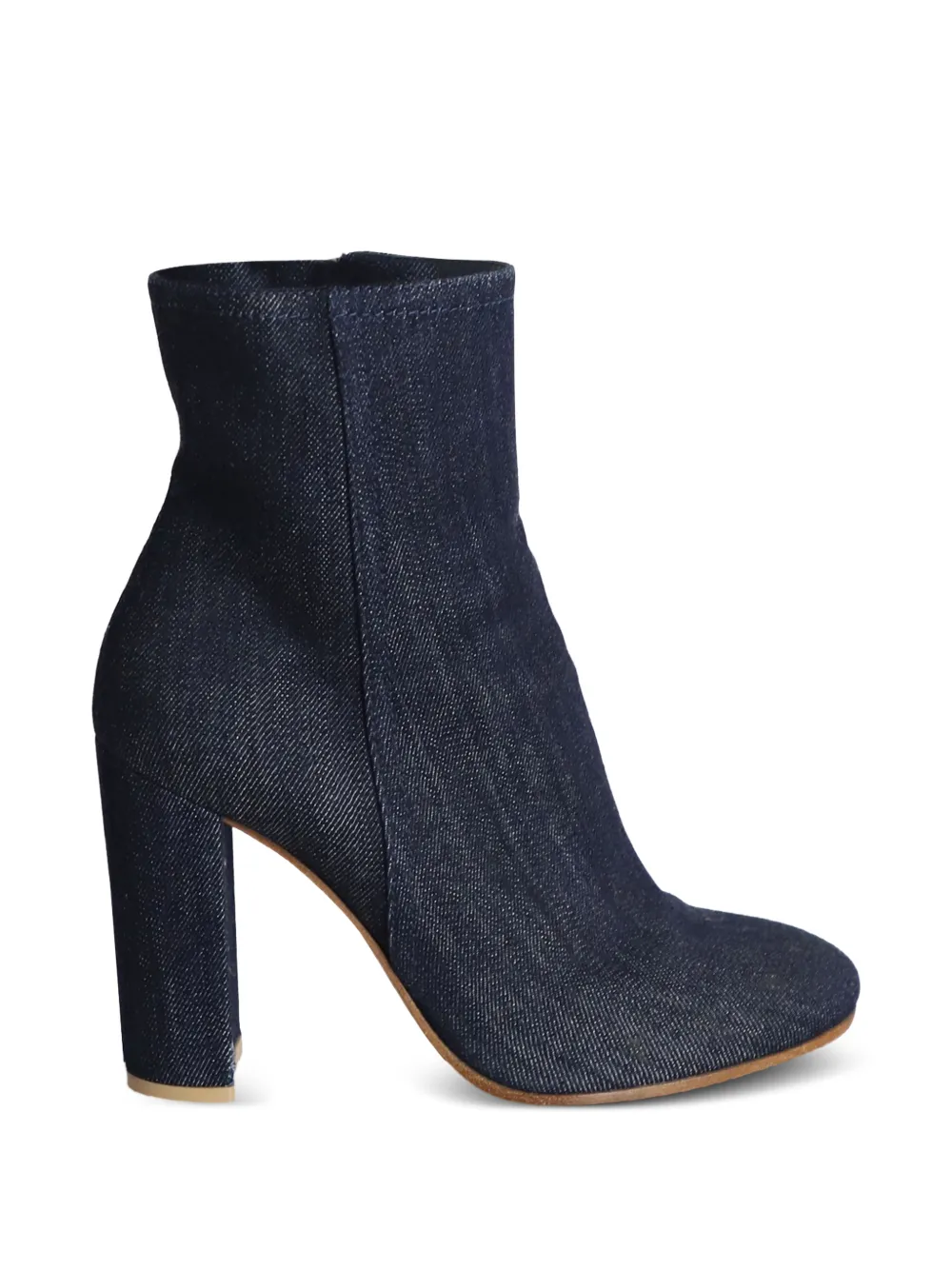 Gianvito Rossi block-heel denim ankle boots - Blu