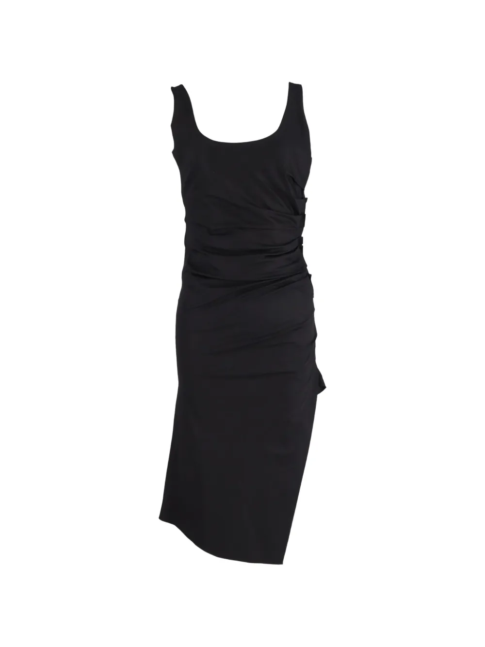 Max Mara gathered-detail midi dress - Nero