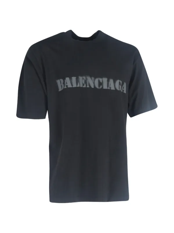 Balenciaga Pre-Owned logo-print T-shirt | Black | FARFETCH