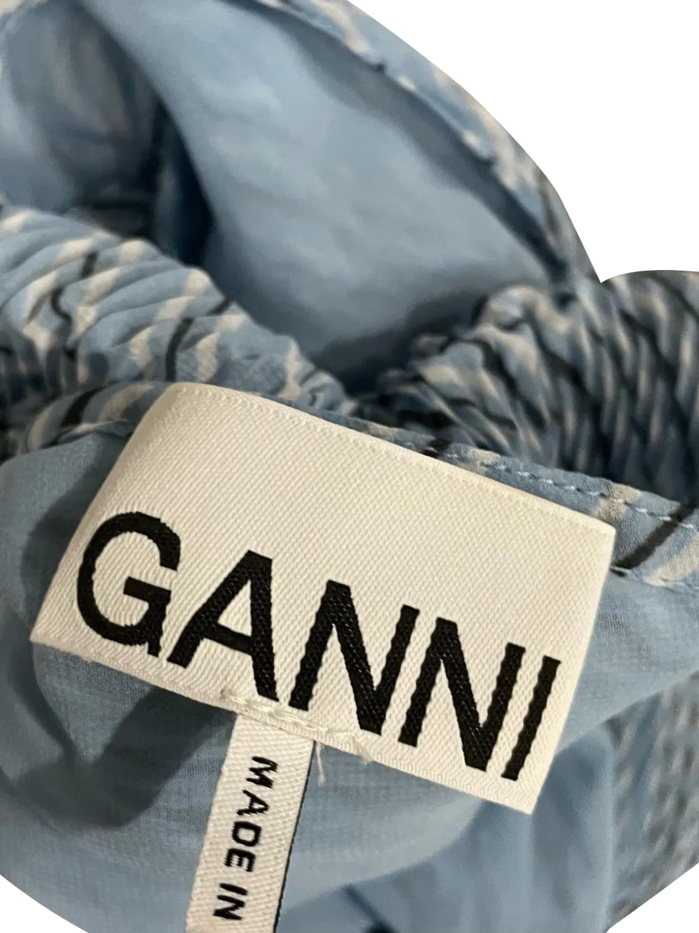  Ganni Striped-pattern Midi Dress - Blue 