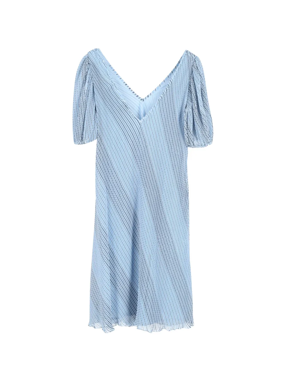  Ganni Striped-pattern Midi Dress - Blue 