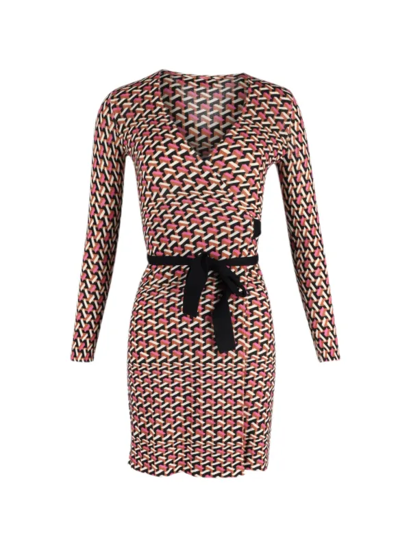 Diane Von Furstenberg Vintage geometric-print Dress | Pink | FARFETCH