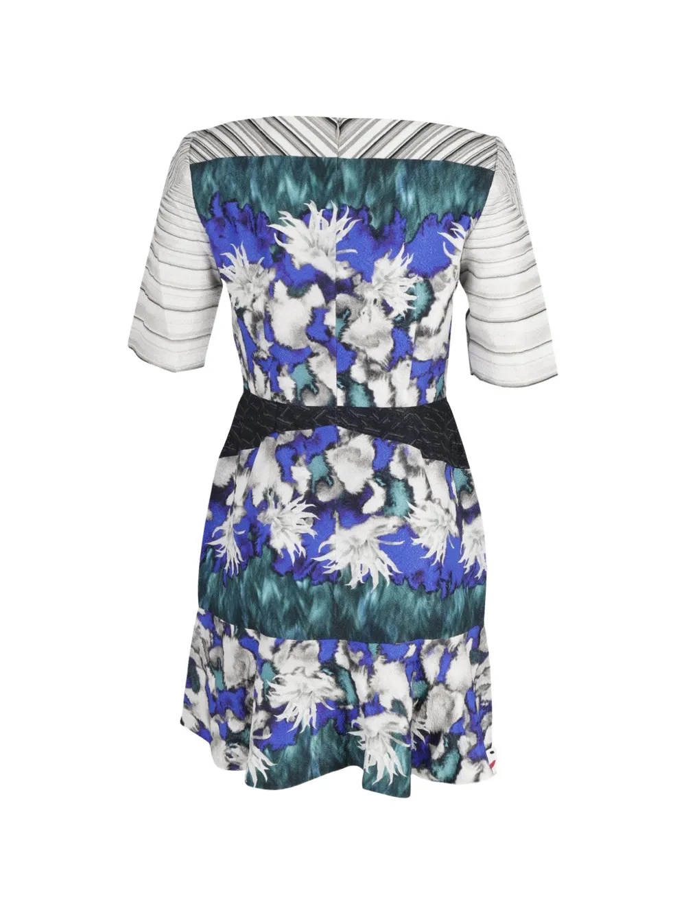  Peter Pilotto Silk Printed Panelled Dress - Blue 