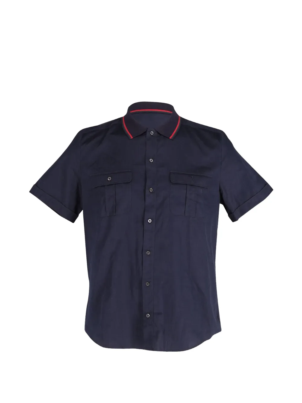 Gucci Pre-Owned collar-striped buttoned shirt - Blu