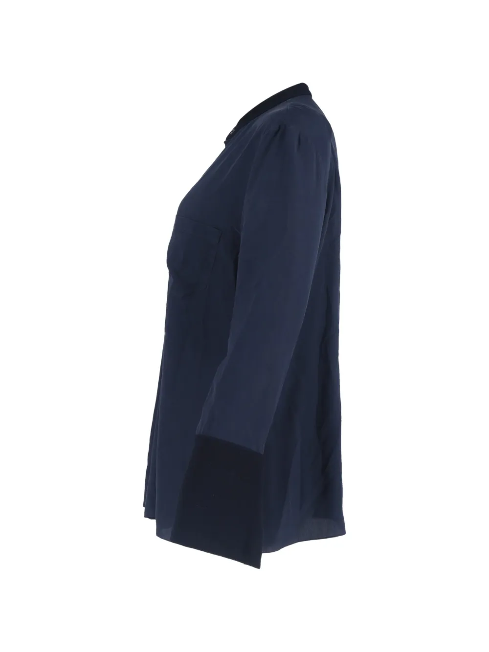 Collarless Long-Sleeve Shirt