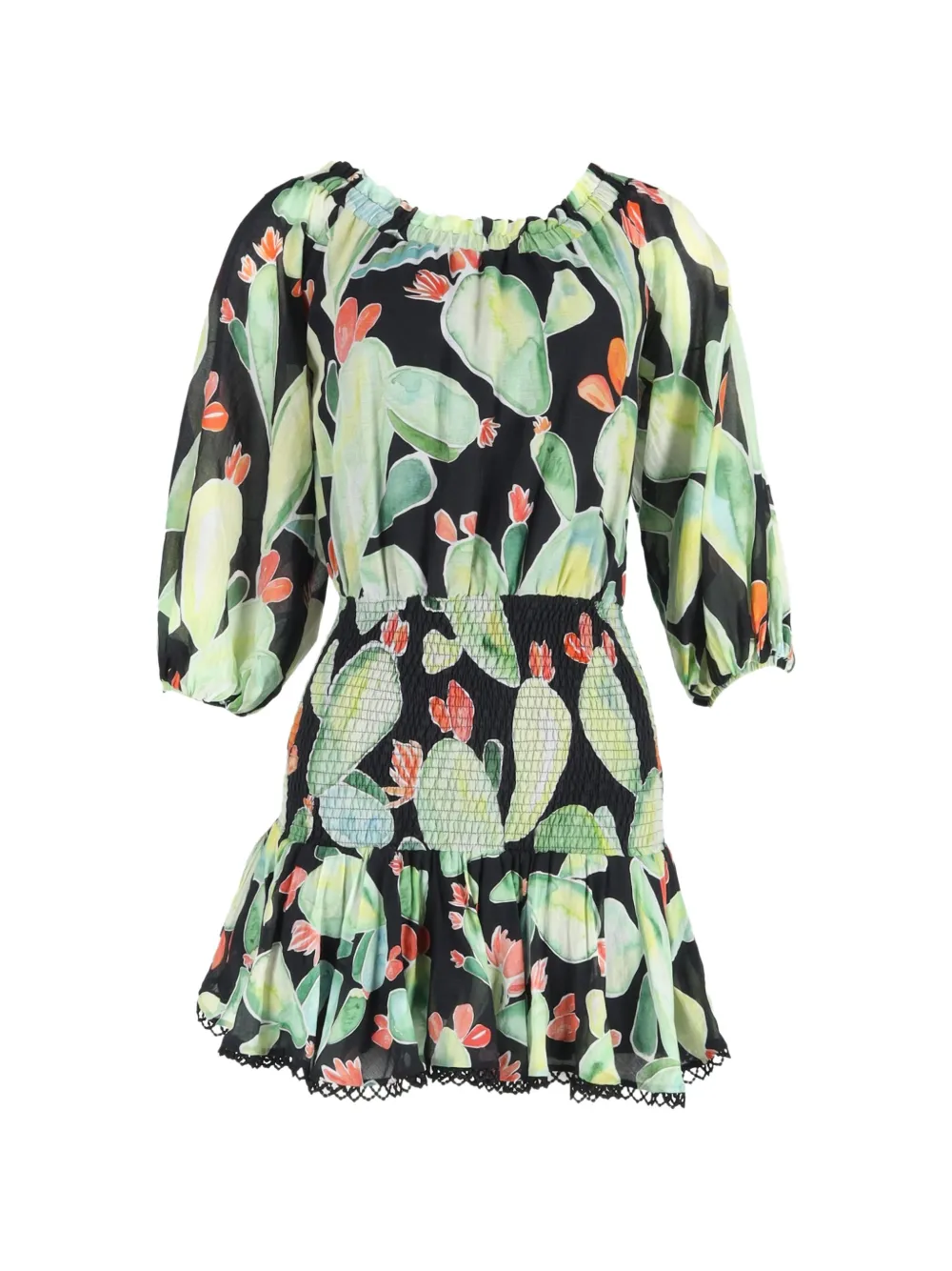 Charo Ruiz Ibiza Giulia cactus-print dress - Nero