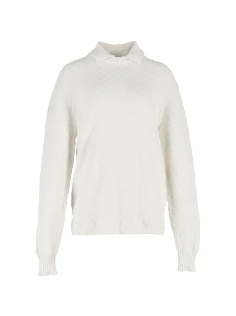 Louis Vuitton Pre-Owned suéter con motivo de cuadrícula