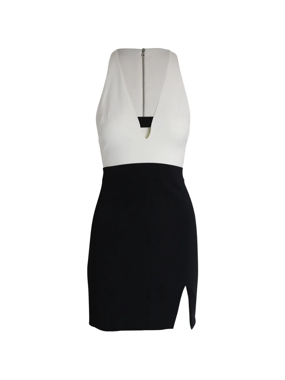 David Koma sleeveless V-neck mini dress - Nero
