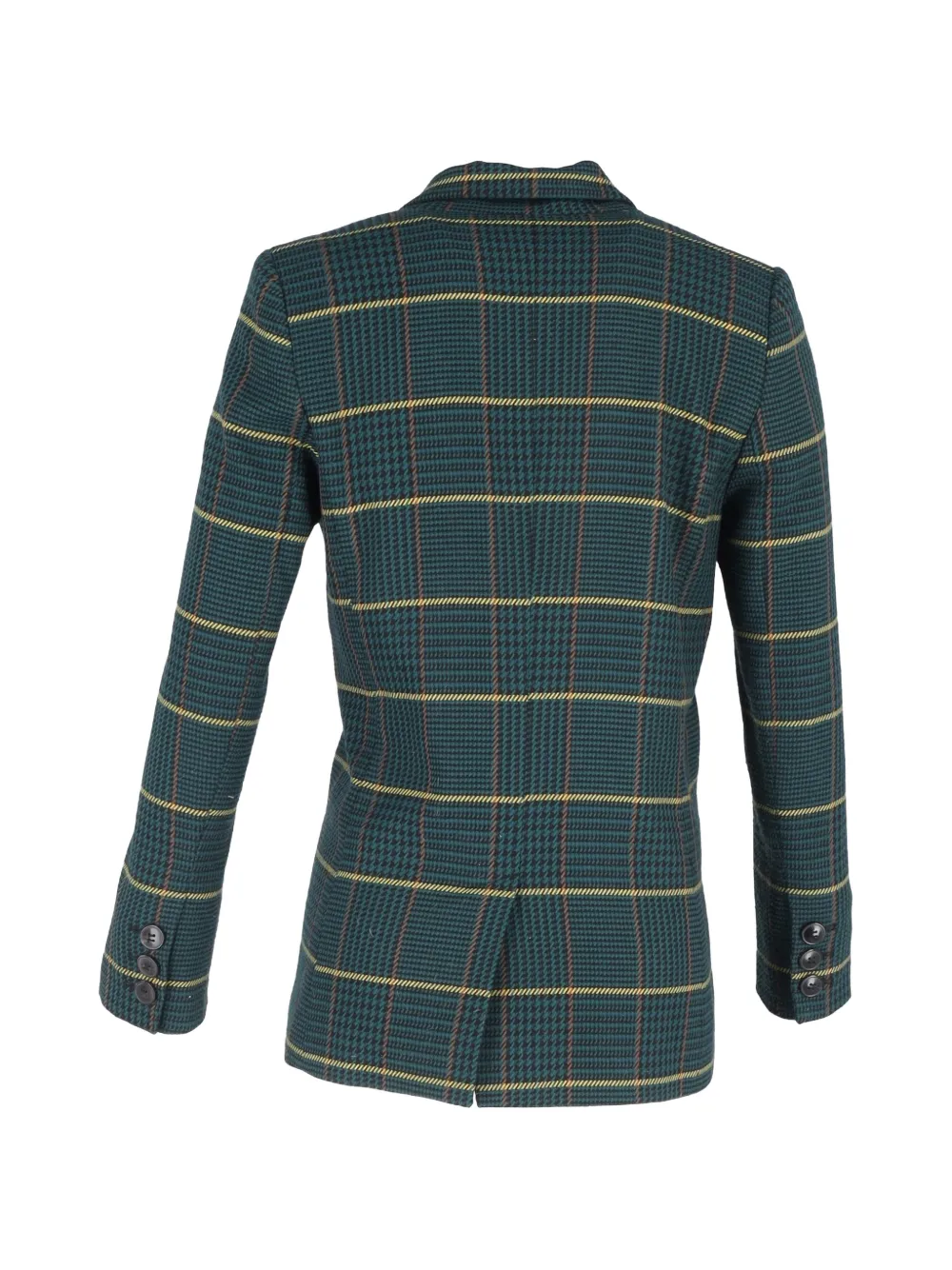houndstooth double-breasted blazer