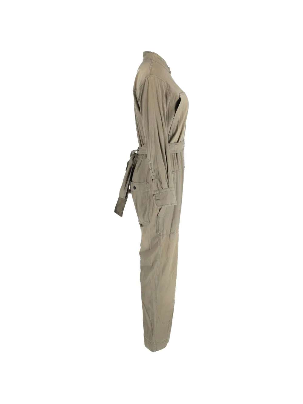 Button-Fastening Jumpsuit