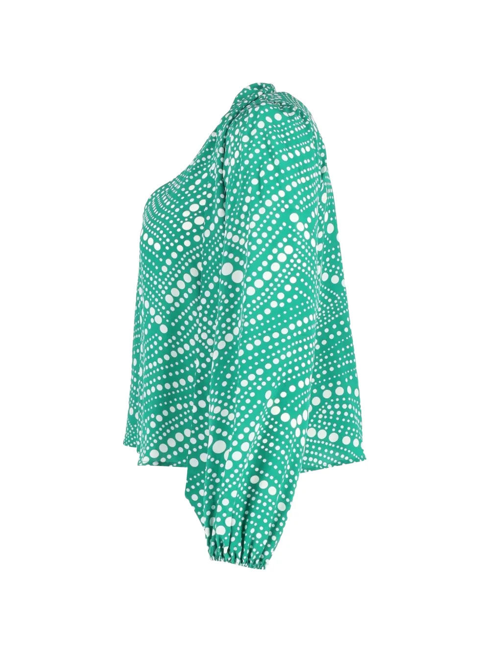  Rixo Printed Silk Blouse - Green 