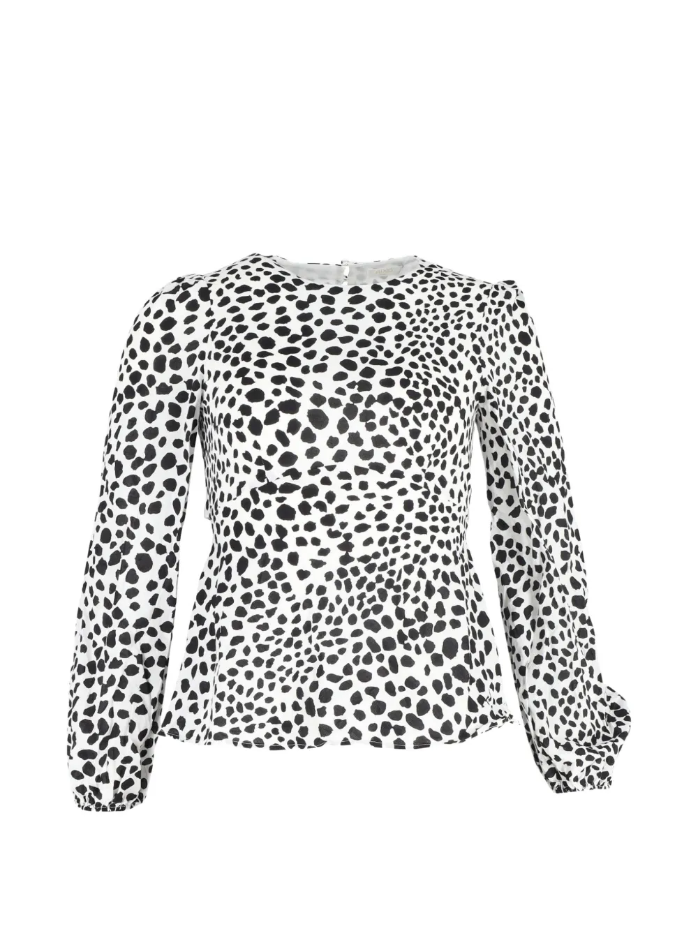 Rixo animal-print long-sleeve blouse - Bianco